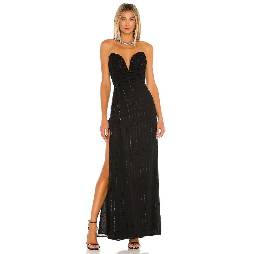 NBD Portia Gown in Black X-Small New Women's Maxi Dress